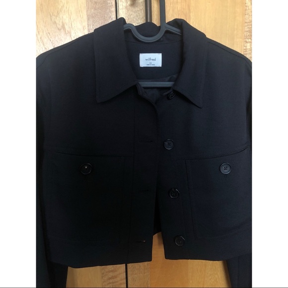 Aritzia Wilfred Black Cropped button up jacket - Picture 6 of 6